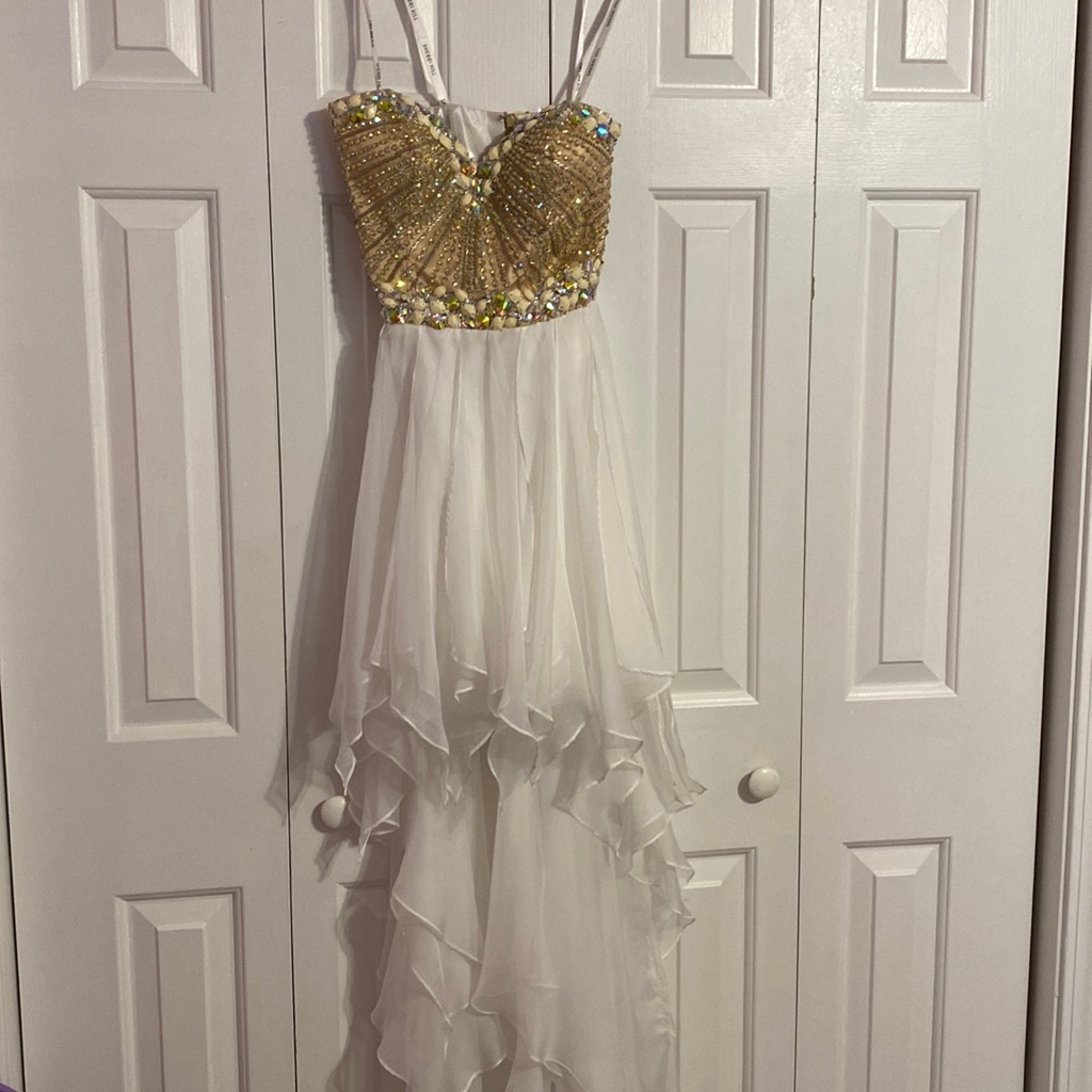 White Sherri Hill Prom Dress